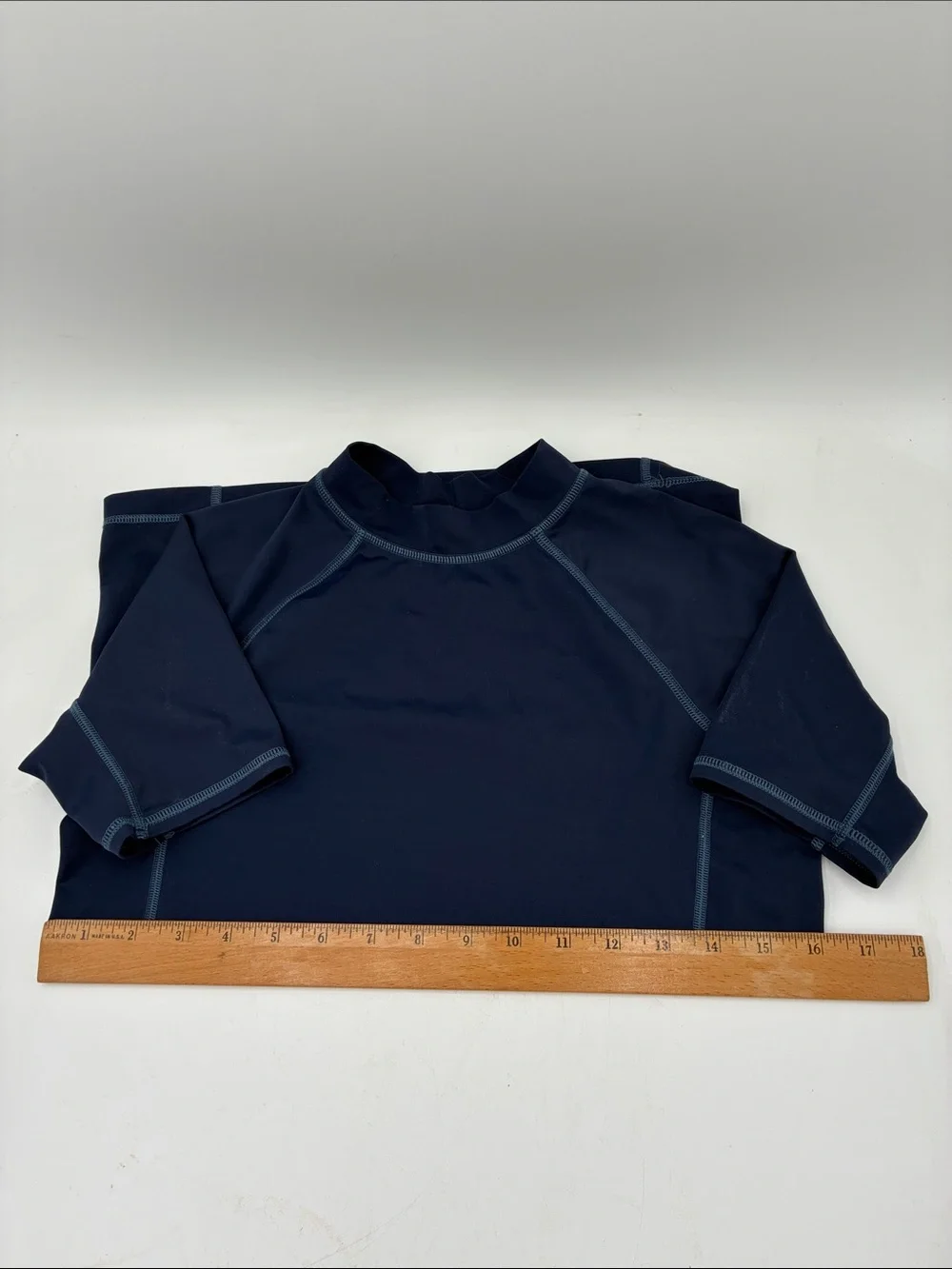 Kid’s Lands’ End Short-Sleeve Rash Guard Swim Shirt